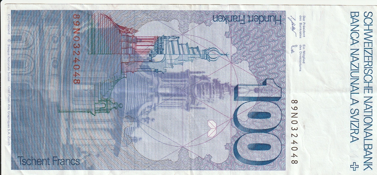 İsviçre 100 Frank 6th Series